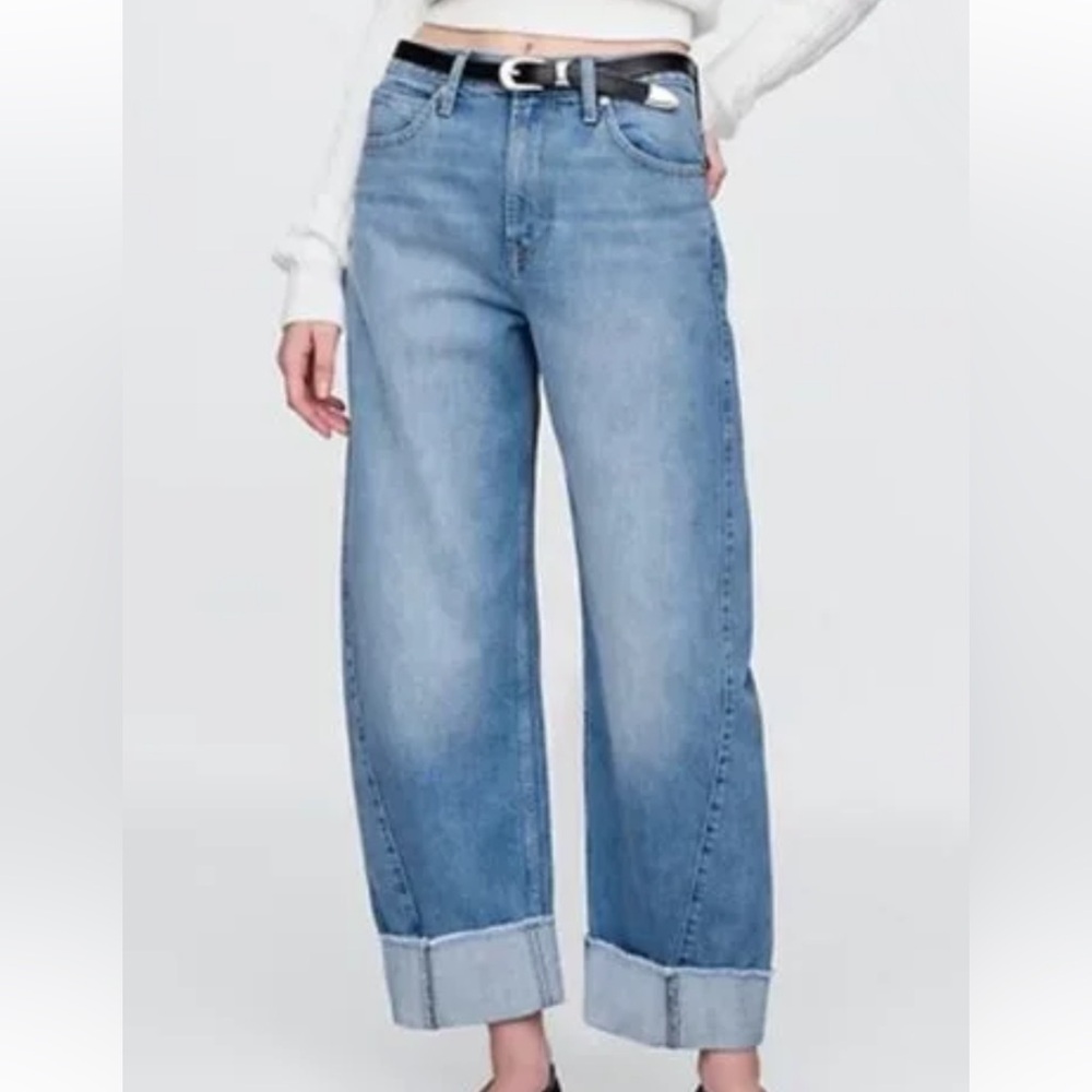 Gap cuffed barrel jeans (never worn)
